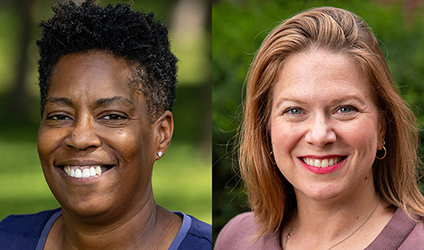 headshots of Nichole Pinkard and Elizabeth Tipton