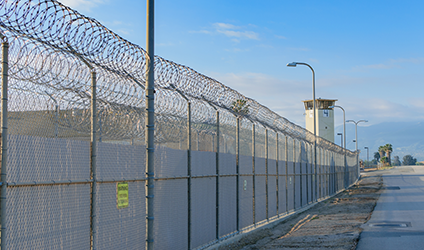 Exterior fence of a state prison