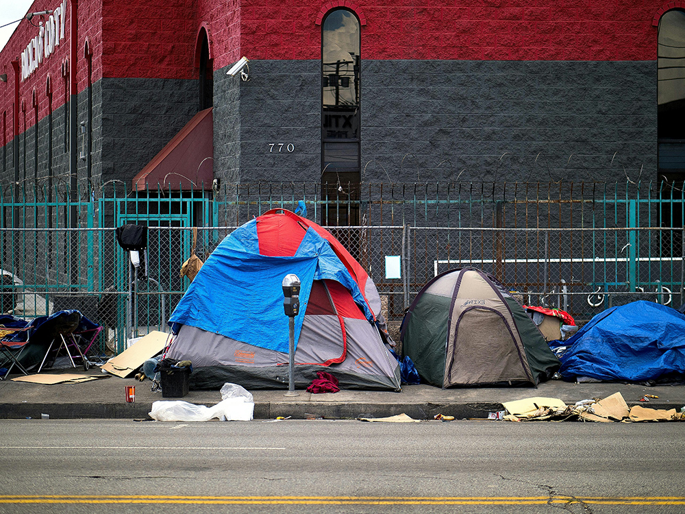 image of homeless camp in L.A.