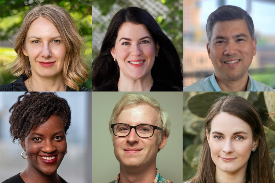 headshots of six faculty members