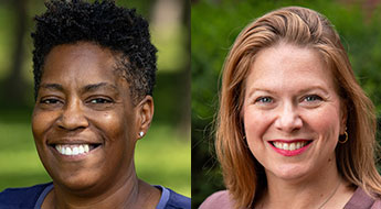 Headshots of professor Nichole Pinkard and Elizabeth Tipton